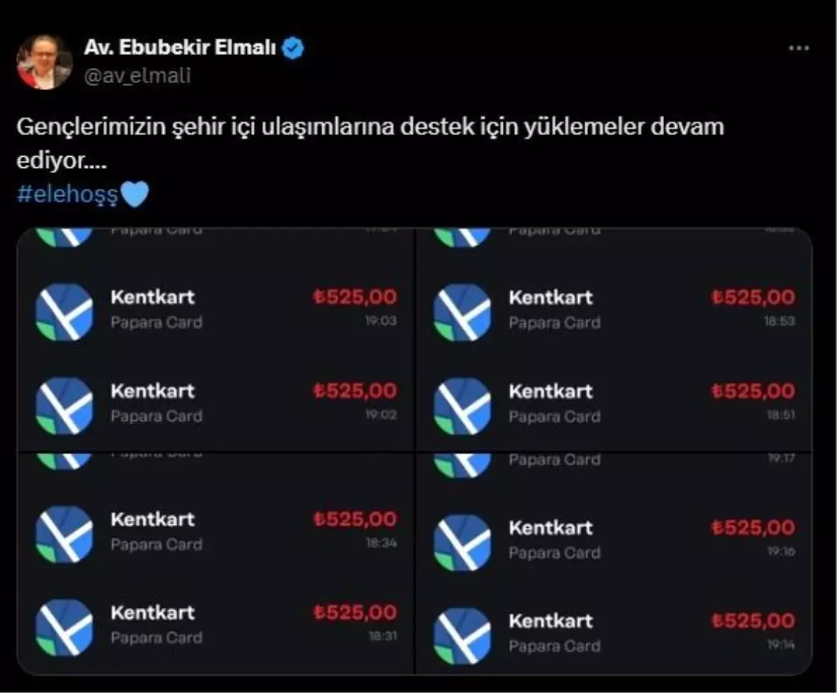 Av. Ebubekir Elmalı’dan Öğrencilere Ulaşım Desteği