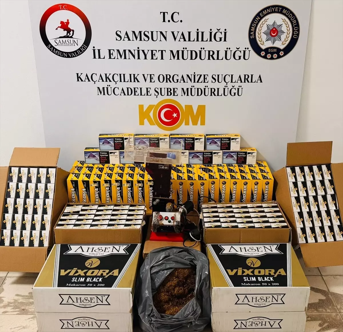 Samsun’da Kaçak Sigara Operasyonu