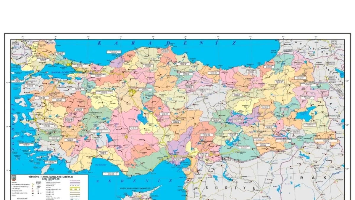 Türkiye Havalimanları Haritası – Ülkemizde Havaalanı Olan İller Hangileri, Kaç Tane Var?